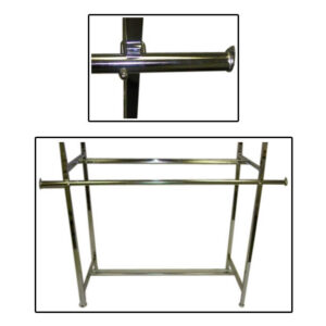 Add On Rails For Double Bar Clothing Rack - Chrome