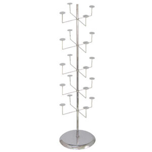 5 Tier Hat Display Rack - Chrome