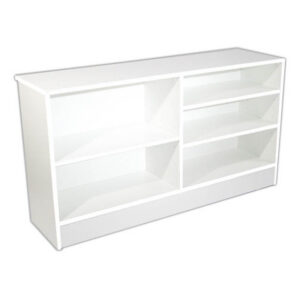 48" Knocked Down Wrap Counter - White
