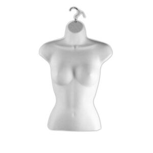 Half Female Injection Molded Hanging Form - White