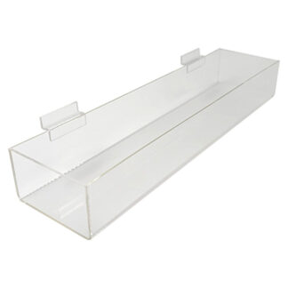 1 Compartment Acrylic Slat Bin - Clear