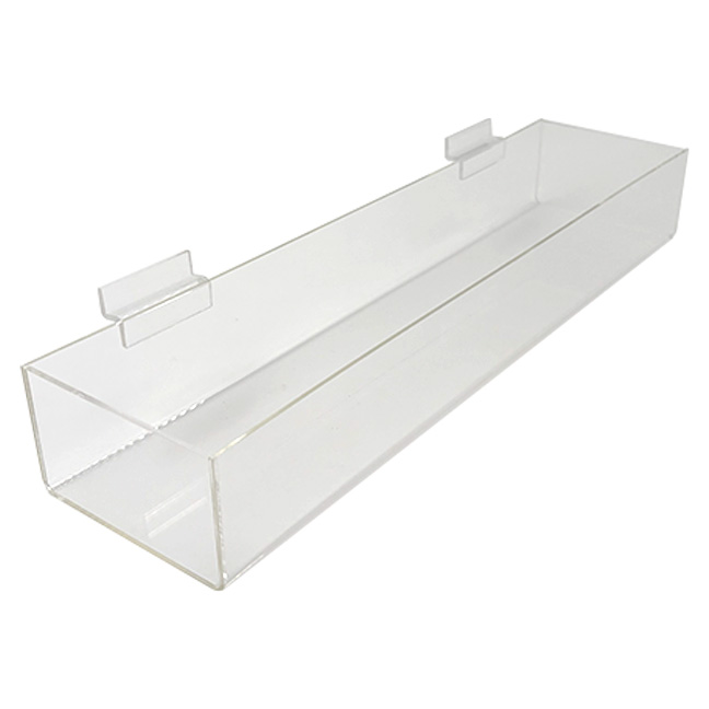 1 Compartment Acrylic Slat Bin - Clear