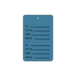 Perforated Price Tags - Blue