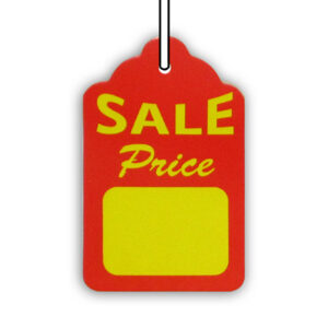 Perforated Large Price Tags - Red